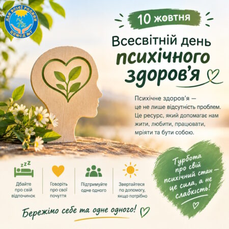 10 жовтня — Всесвітній день психічного здоров’я